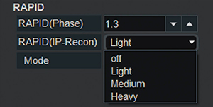 図4　RAPID（IP-Recon）強度の選択肢